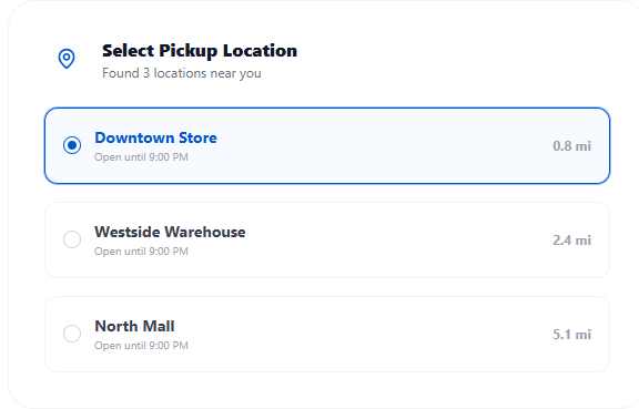 Manage Multiple Pickup Locations