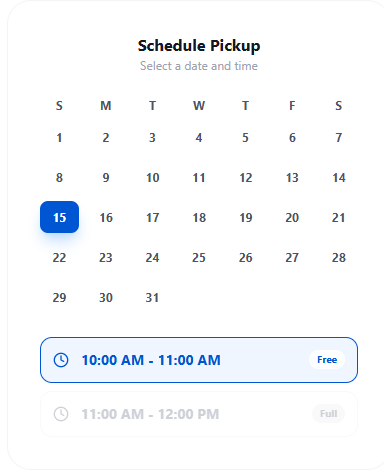 Smart Pickup Appointments